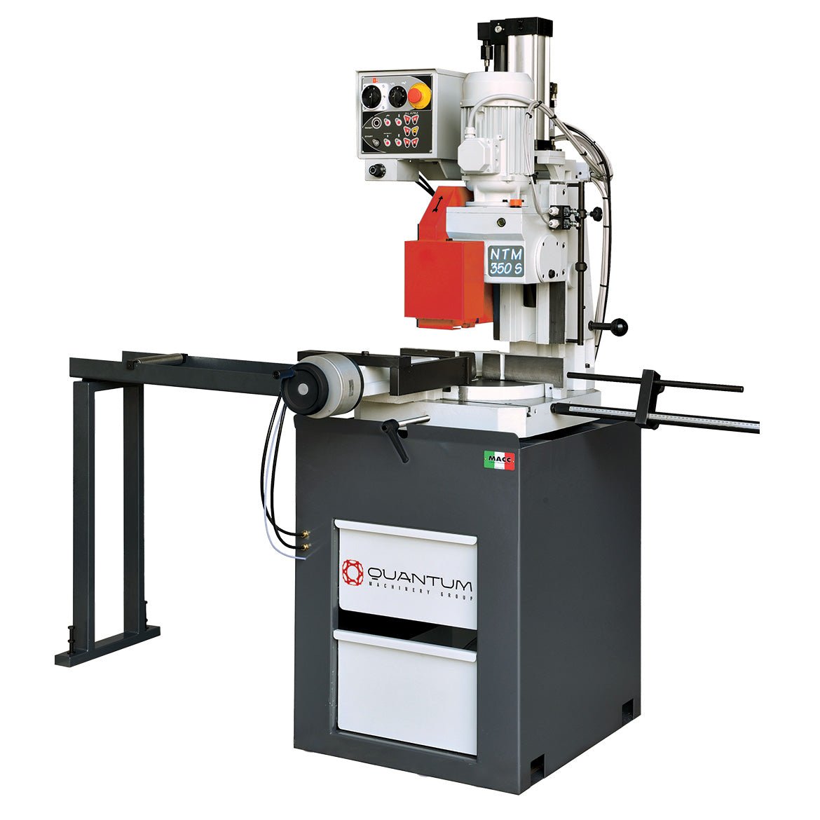 NTM 350 - S: 14" Semi - Auto, Double - Column Cold Saw (4 - 5/8" Round Tube Capacity) - Cold Saws - Quantum Machinery Group - In Stock and Sold in the USA