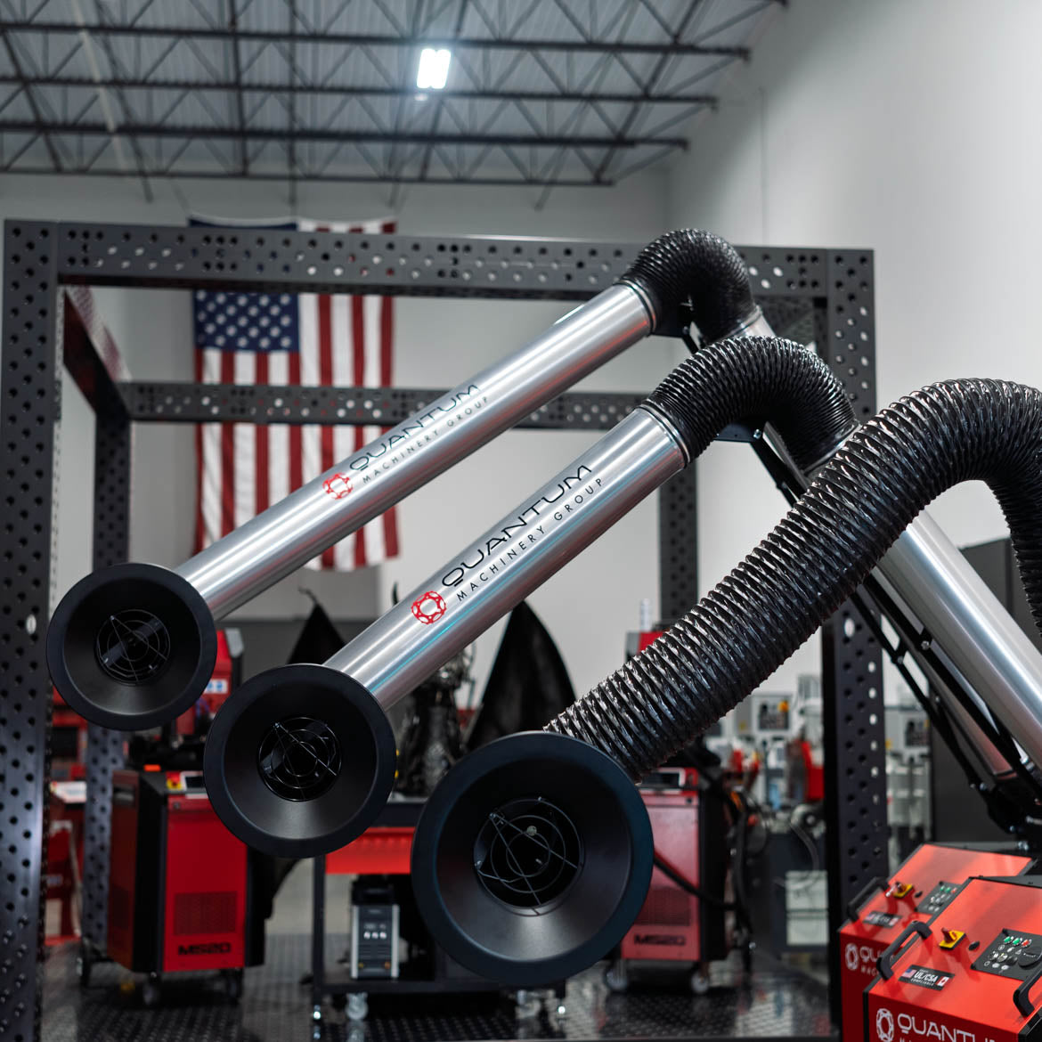 UNI 3.2.2 W3: Dual-Arm Self-Cleaning Mobile Filter Unit for Welding Fumes with 10' Flex Arms
