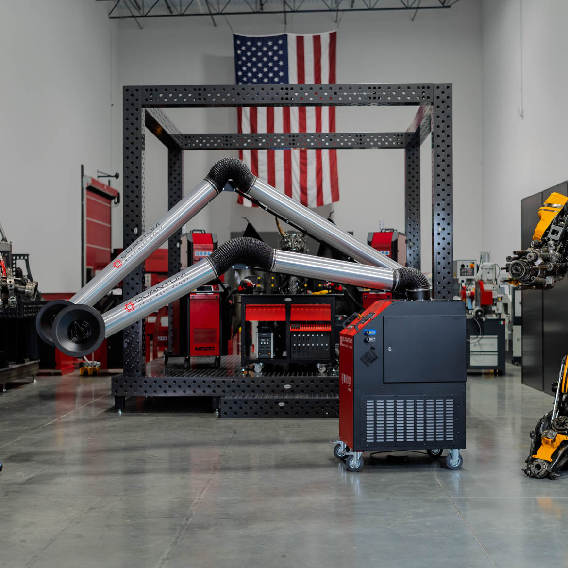 UNI 2H: Professional Mobile Welding Fume Extraction System with 10' Aluminum Extraction Arm