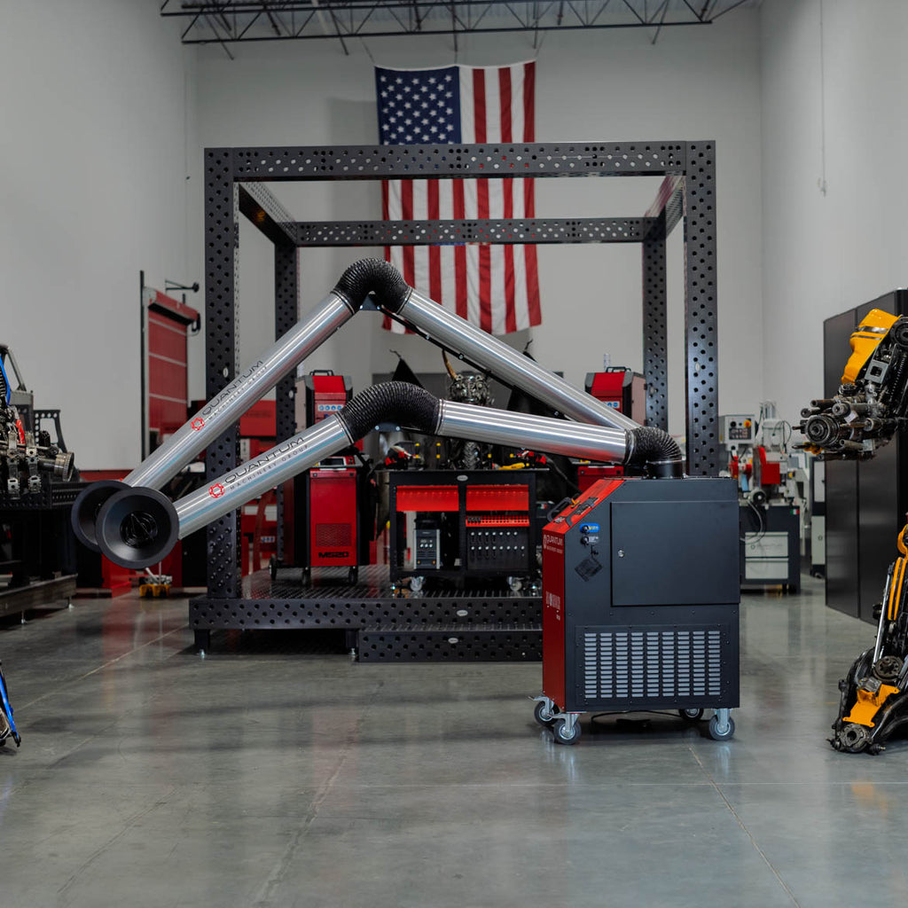 UNI 2H: Professional Mobile Welding Fume Extraction System with 10' Aluminum Extraction Arm