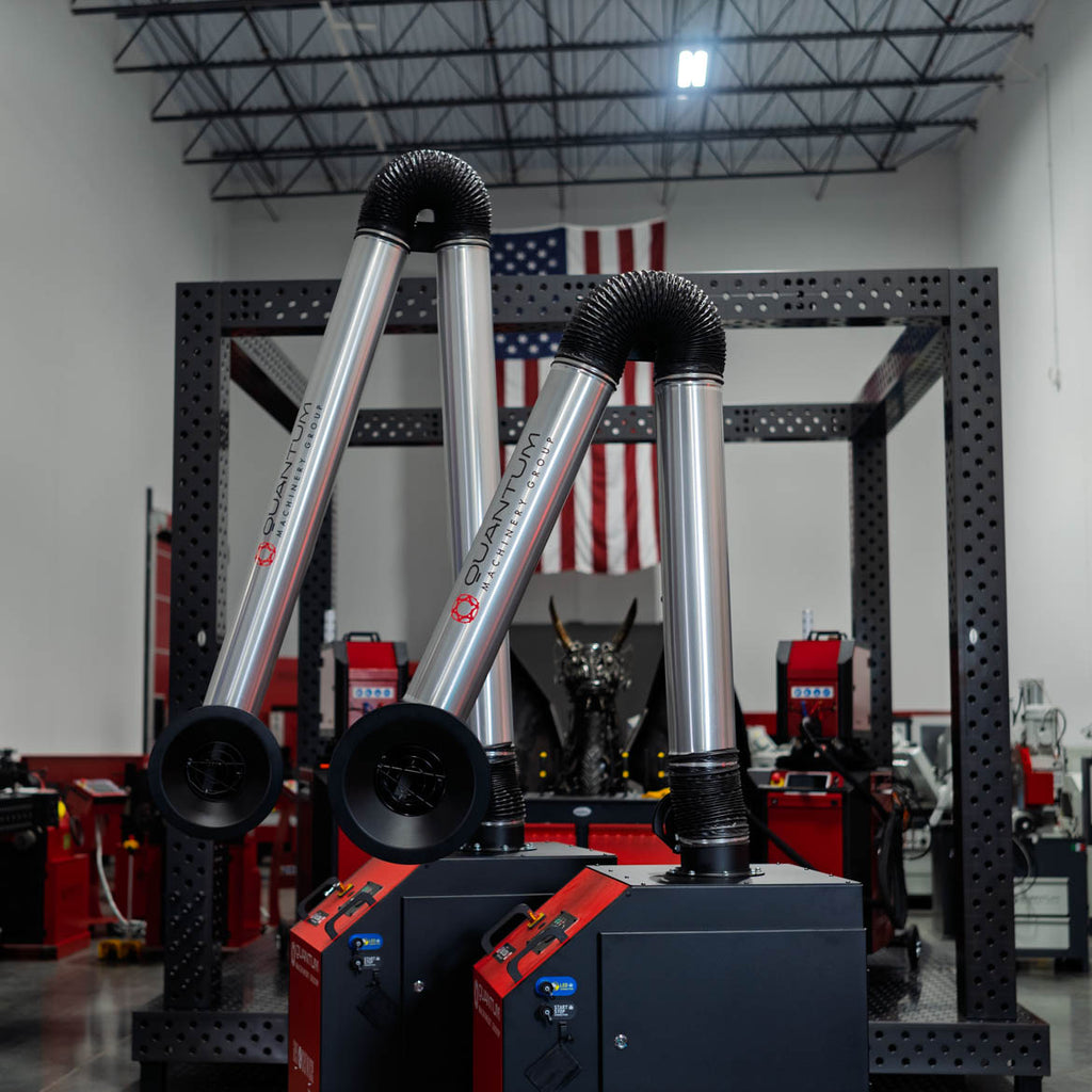 UNI 2H: Professional Mobile Welding Fume Extraction System with 10' Aluminum Extraction Arm