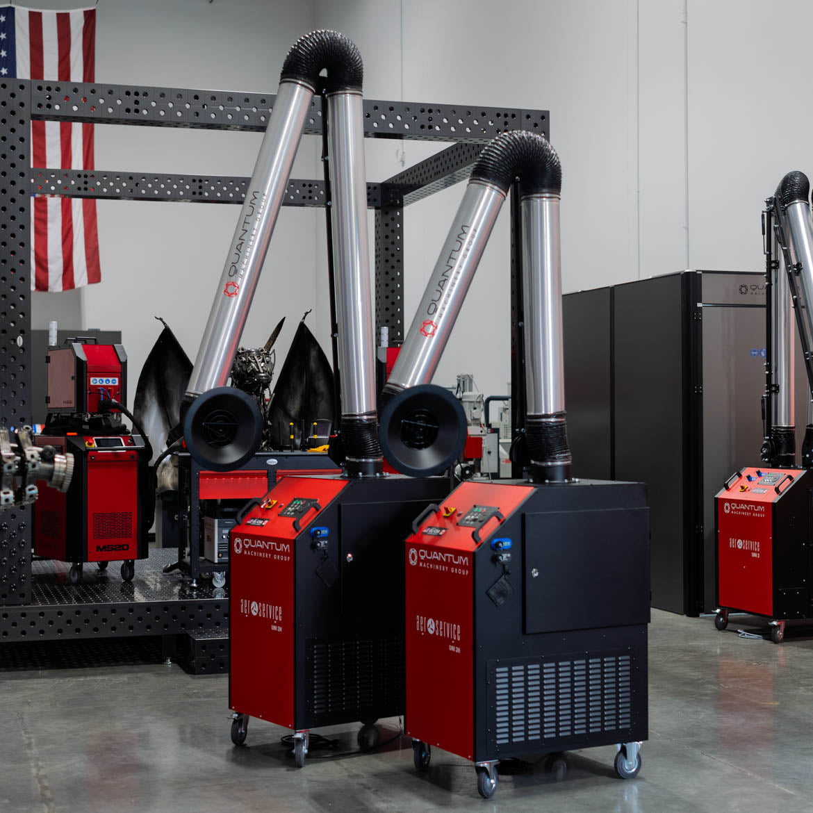 UNI 2H: Professional Mobile Welding Fume Extraction System with 10' Aluminum Extraction Arm