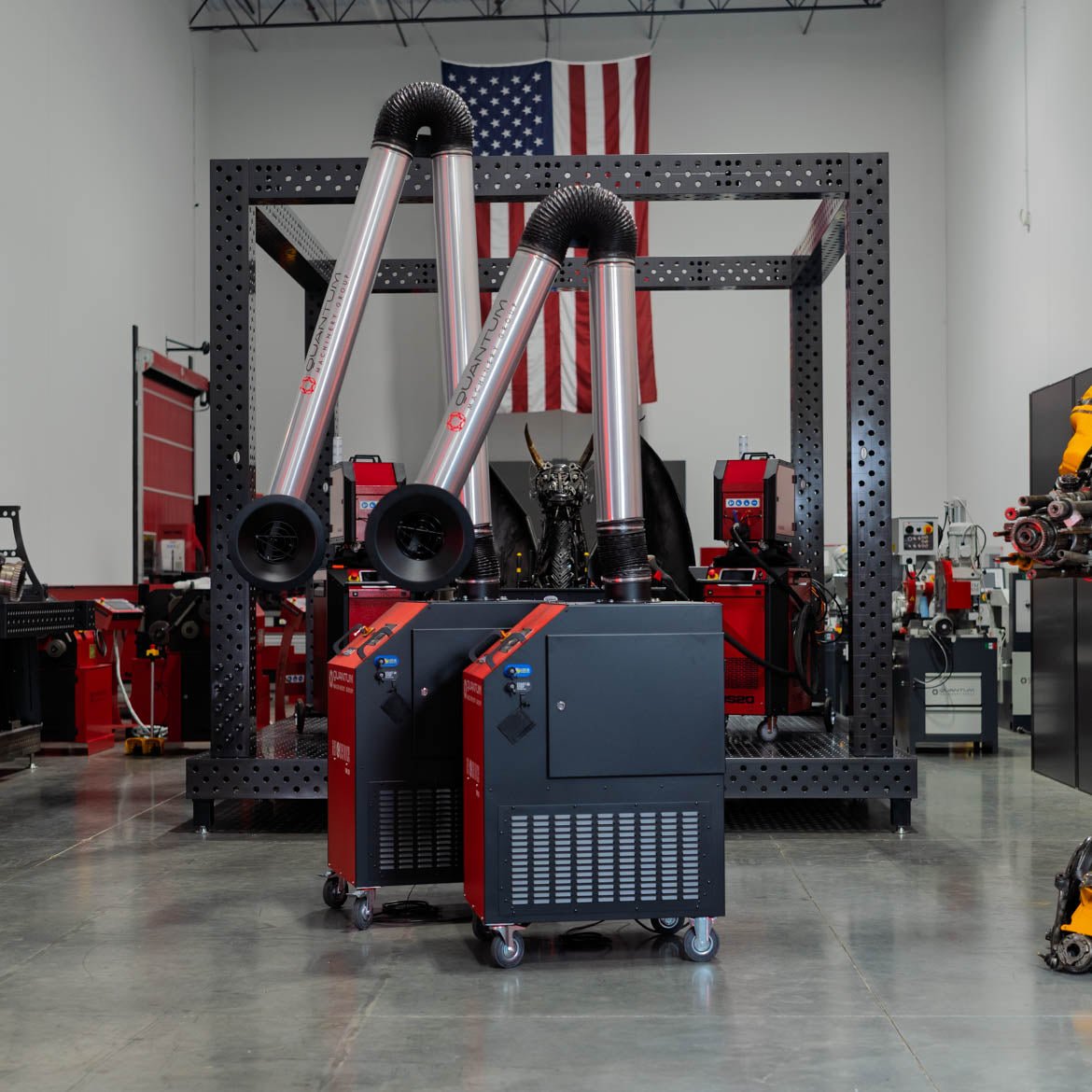 UNI 2H: Professional Mobile Welding Fume Extraction System with 10' Aluminum Extraction Arm