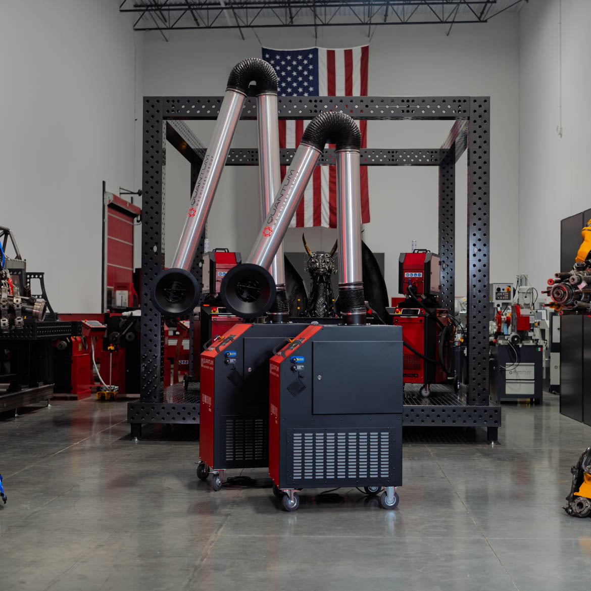 UNI 2H: Professional Mobile Welding Fume Extraction System with 13' Aluminum Extraction Arm