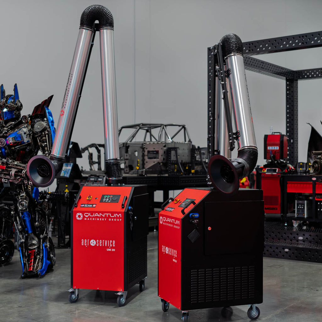 UNI 2H: Professional Mobile Welding Fume Extraction System with 13' Aluminum Extraction Arm