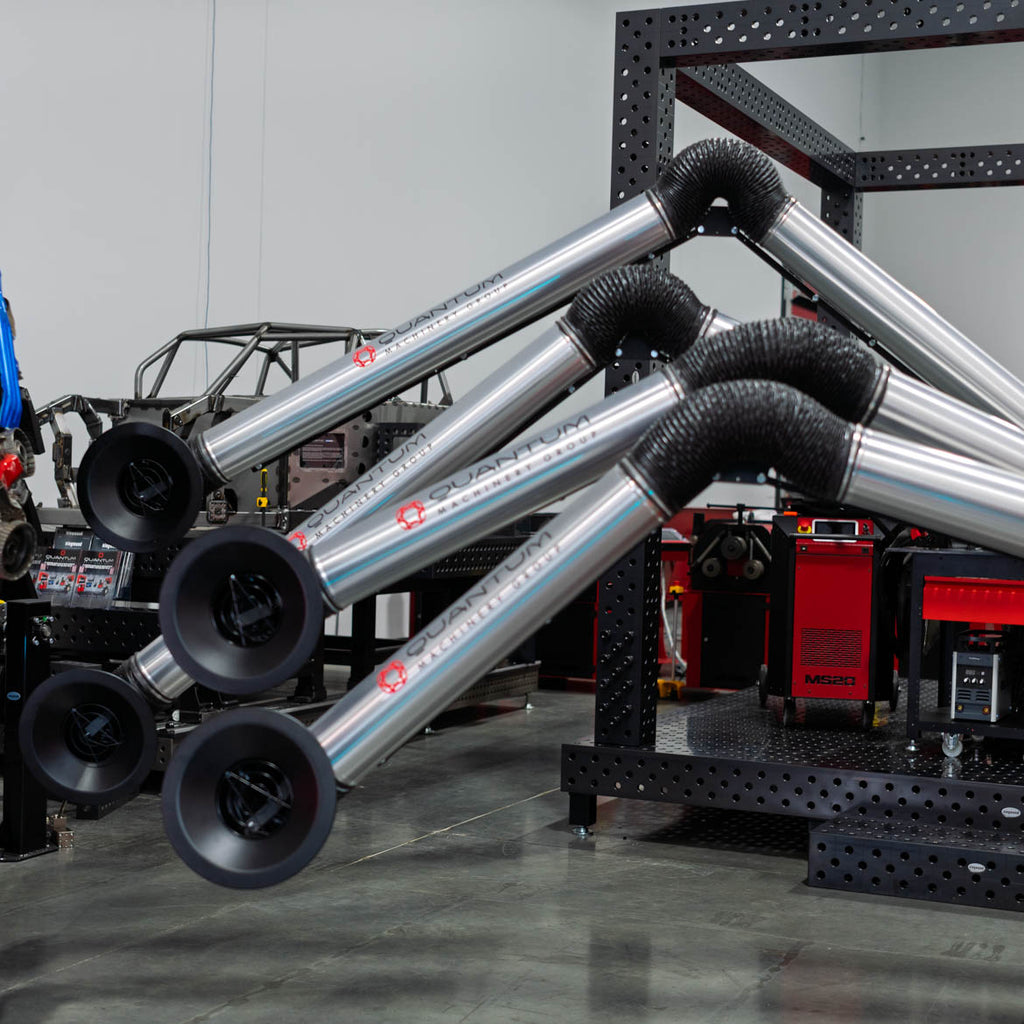 UNI 3.2.2 W3: Dual-Arm Self-Cleaning Mobile Filter Unit for Welding Fumes with 10' Flex Arms