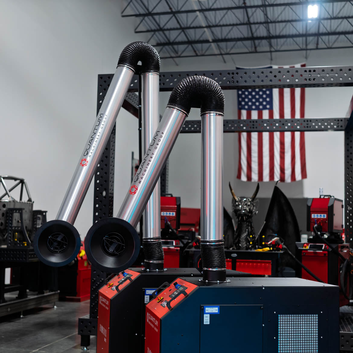 UNI 3.2.1 W3: Self-Cleaning Mobile Filter Unit for Welding Fumes with 13' Aluminum Extraction Arm