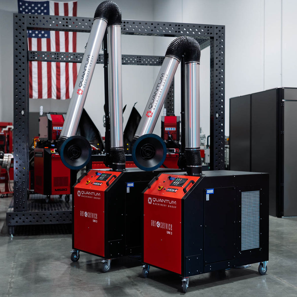 UNI 3.2.1 W3: Self-Cleaning Mobile Filter Unit for Welding Fumes with 10' Aluminum Extraction Arm