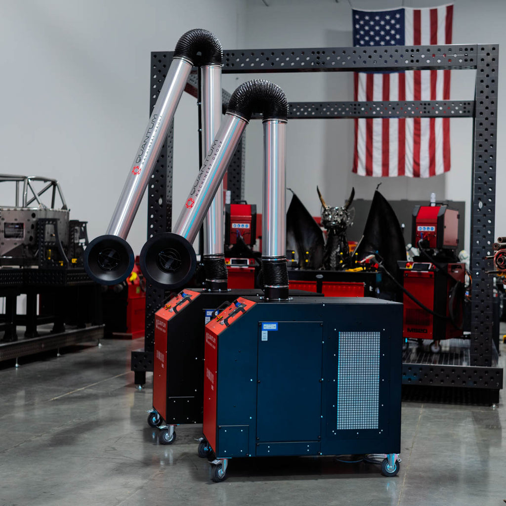 UNI 3.2.1 W3: Self-Cleaning Mobile Filter Unit for Welding Fumes with 13' Aluminum Extraction Arm