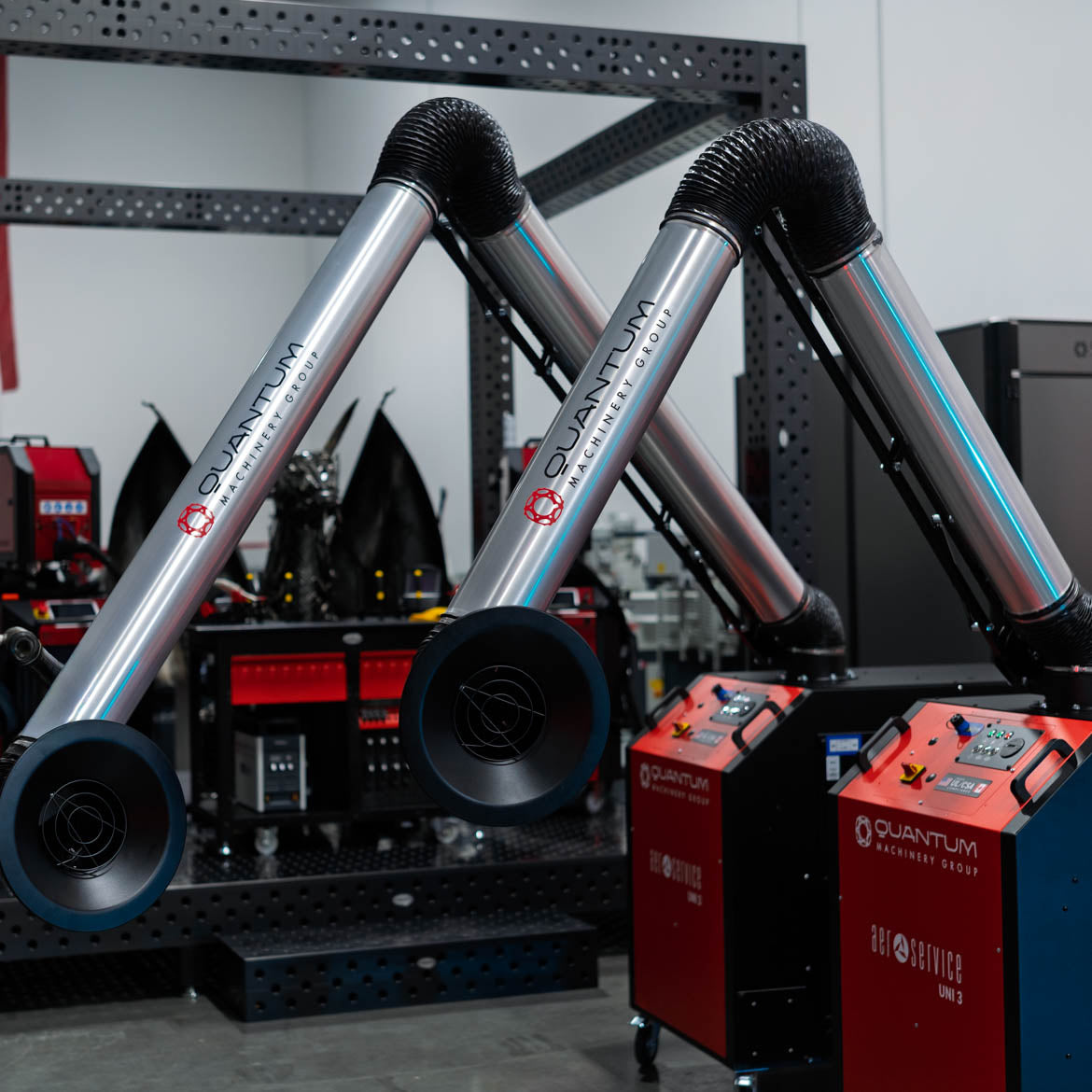 UNI 3.2.1 W3: Self-Cleaning Mobile Filter Unit for Welding Fumes with 10' Aluminum Extraction Arm
