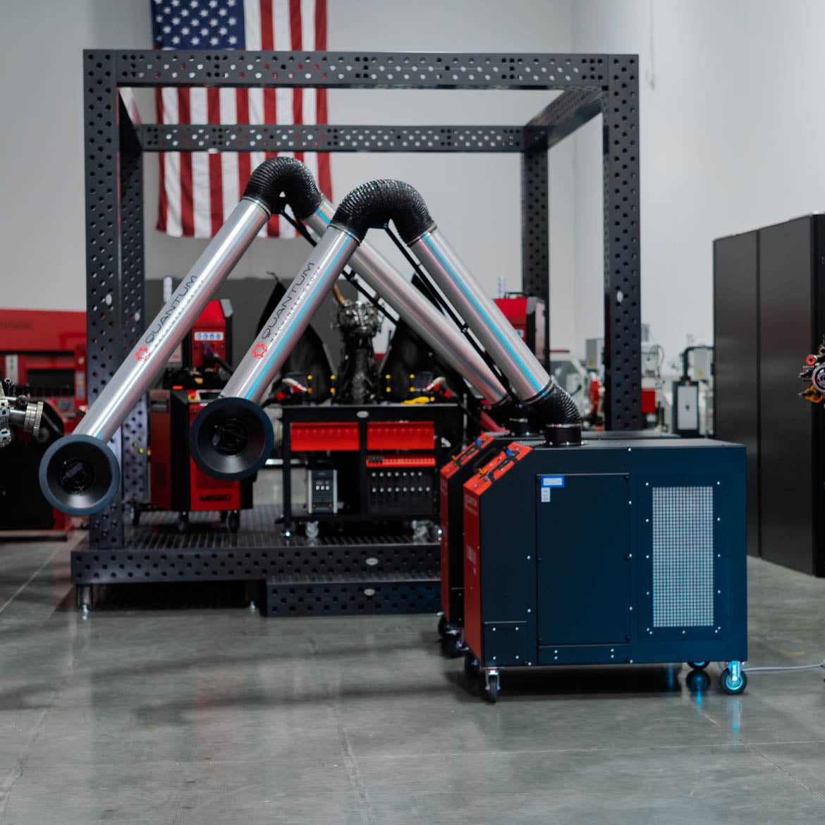 UNI 3.2.1 W3: Self-Cleaning Mobile Filter Unit for Welding Fumes with 10' Aluminum Extraction Arm