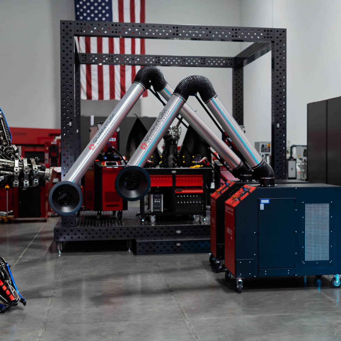 UNI 3.2.1 W3: Self-Cleaning Mobile Filter Unit for Welding Fumes with 13' Aluminum Extraction Arm