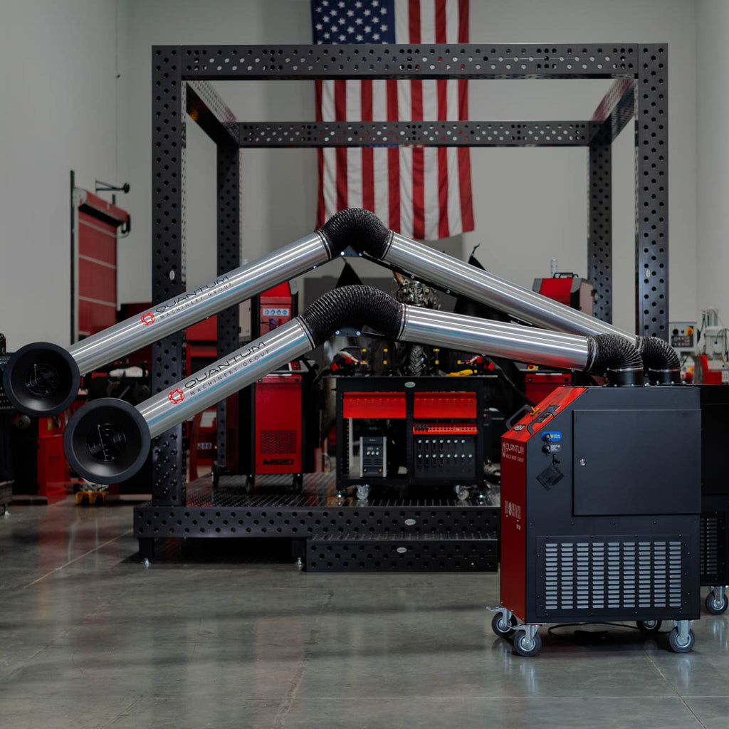 UNI 2H: Professional Mobile Welding Fume Extraction System with 13' Aluminum Extraction Arm