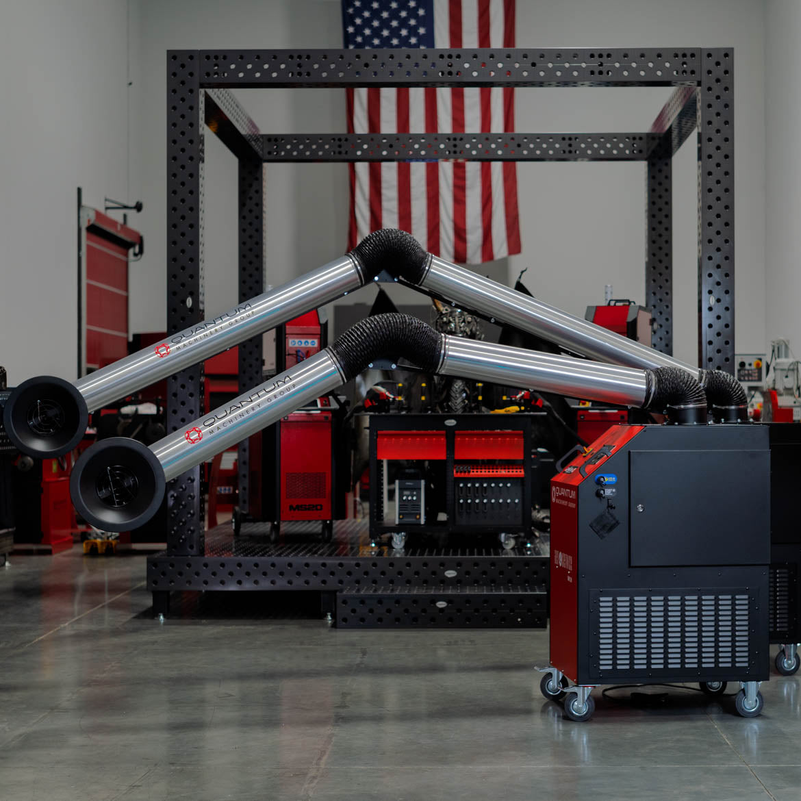 UNI 2H: Professional Mobile Welding Fume Extraction System with 13' Aluminum Extraction Arm