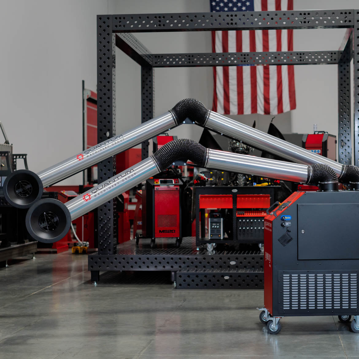 UNI 2H: Professional Mobile Welding Fume Extraction System with 13' Aluminum Extraction Arm