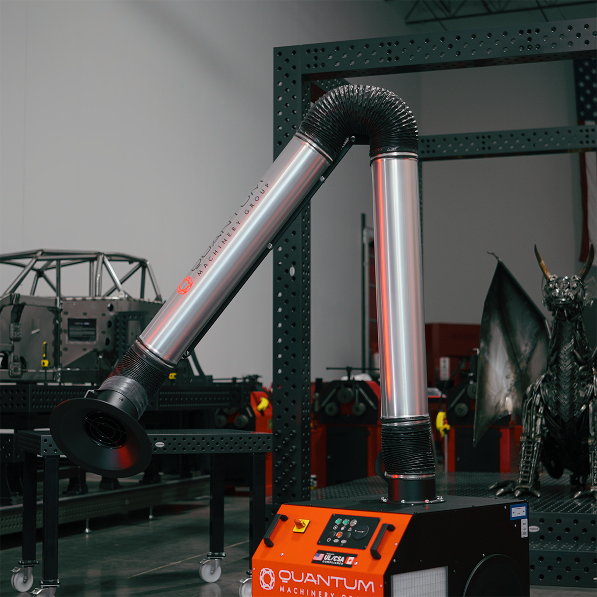 MONO PLUS W3: Mobile Filter Unit for Welding Fumes with 10' Aluminum Extraction Arm