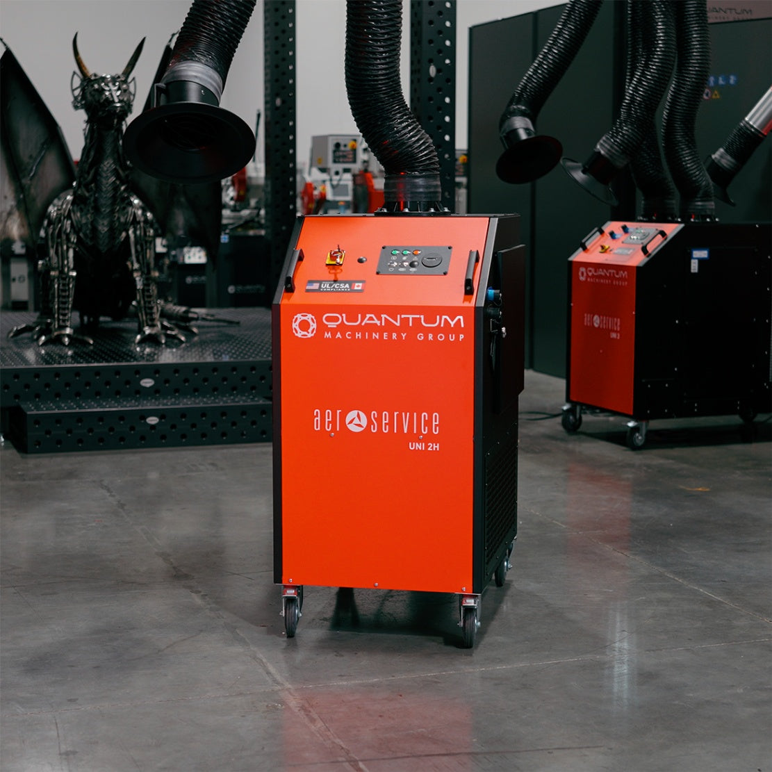 UNI 2H: Professional Mobile Welding Fume Extraction System with 10' Flex Arm