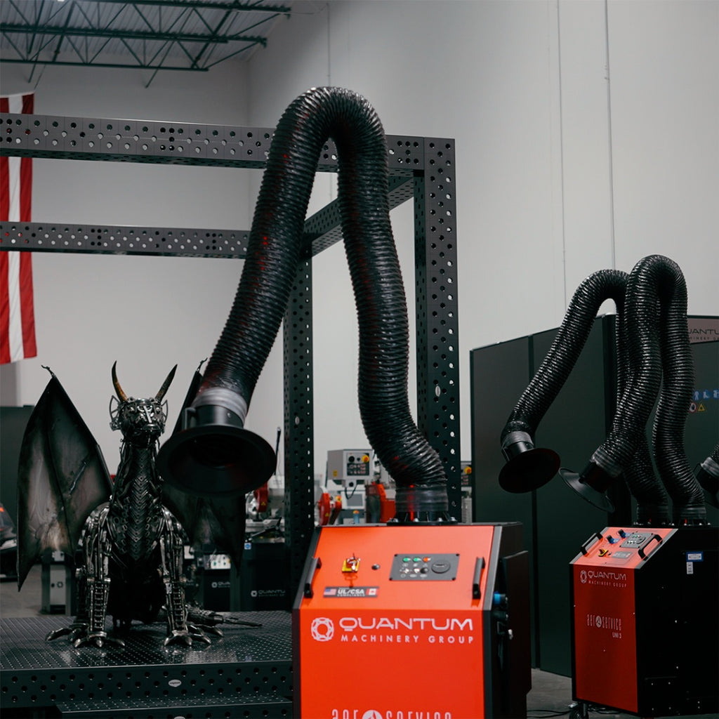 UNI 2H: Professional Mobile Welding Fume Extraction System with 10' Flex Arm