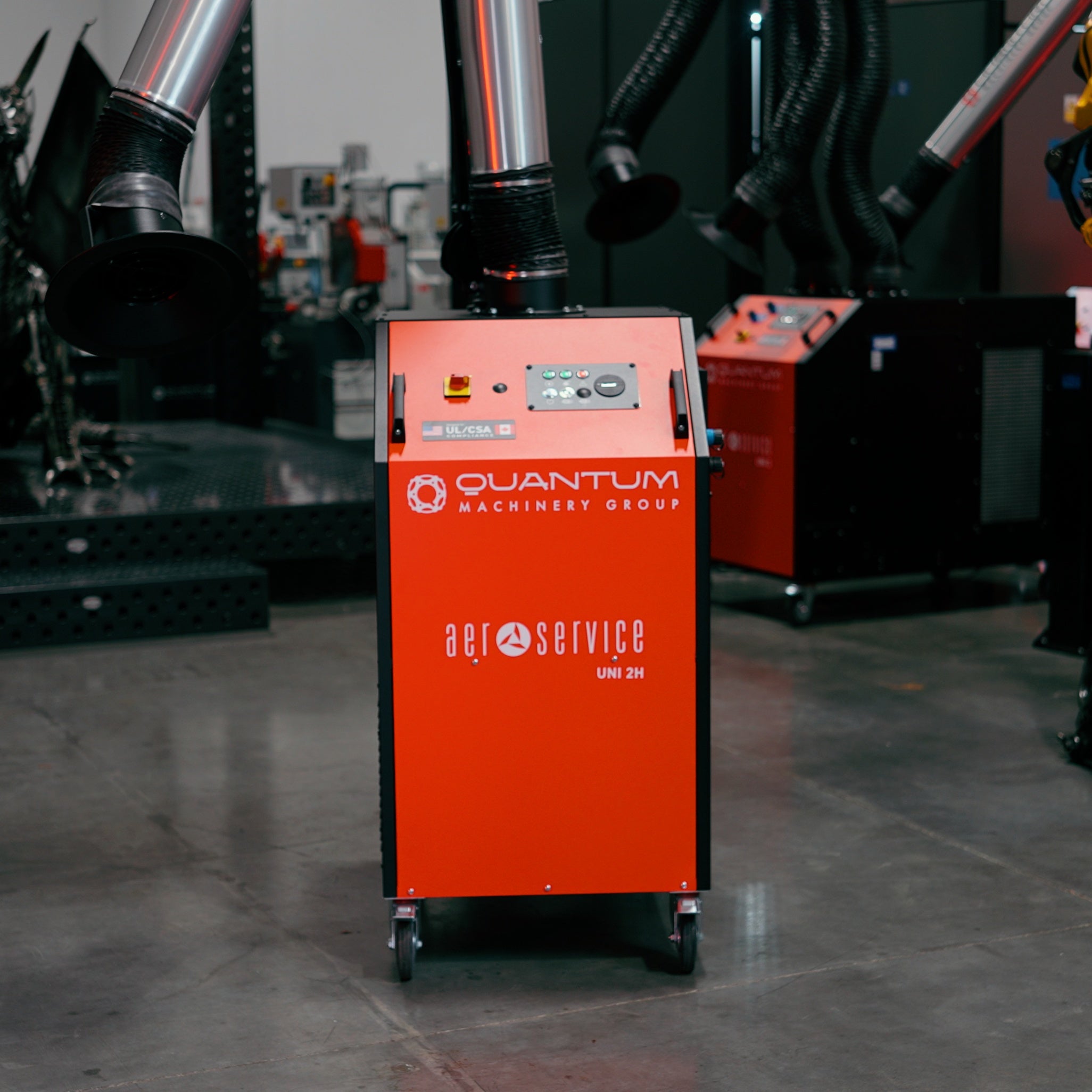 UNI 2H: Professional Mobile Welding Fume Extraction System with 10' Aluminum Extraction Arm