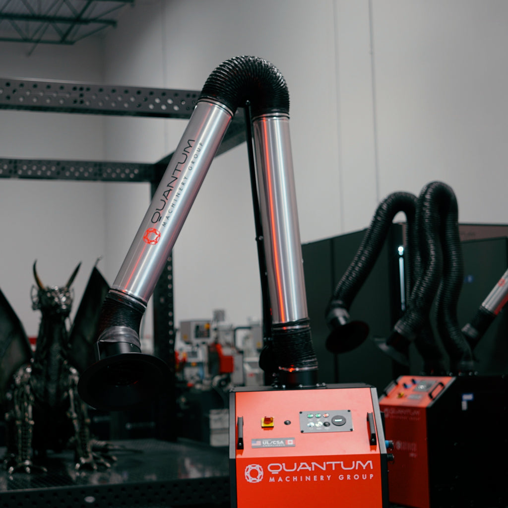UNI 2H: Professional Mobile Welding Fume Extraction System with 10' Aluminum Extraction Arm