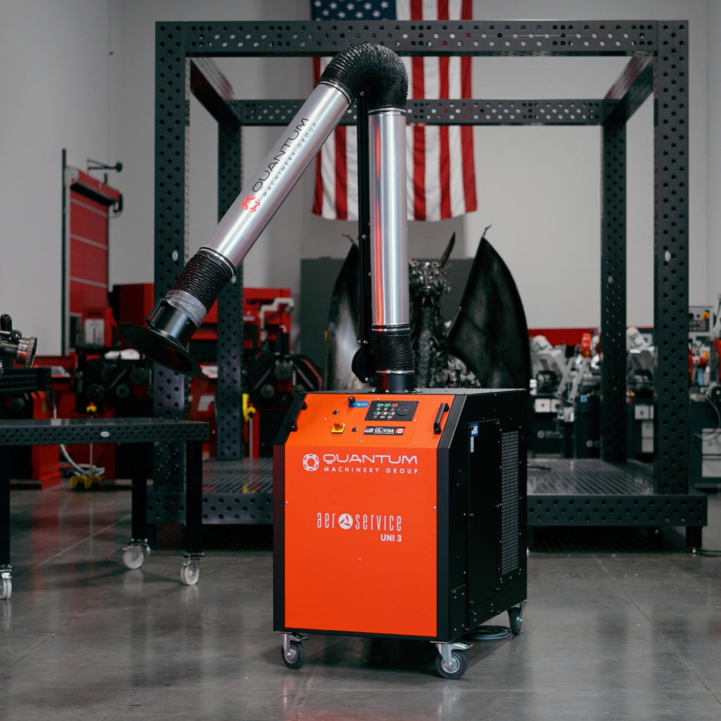 UNI 3.2.1 W3: Self-Cleaning Mobile Filter Unit for Welding Fumes with 10' Aluminum Extraction Arm