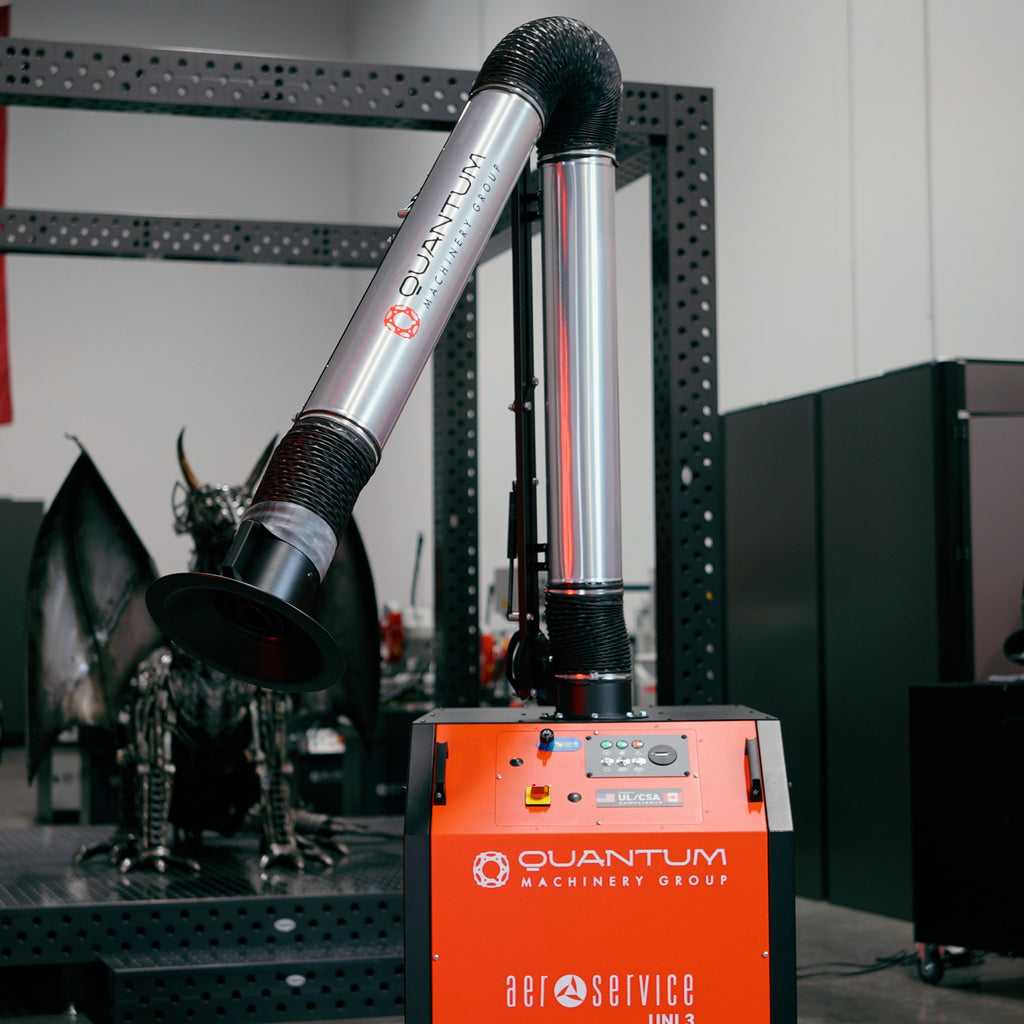 UNI 3.2.1 W3: Self-Cleaning Mobile Filter Unit for Welding Fumes with 10' Aluminum Extraction Arm