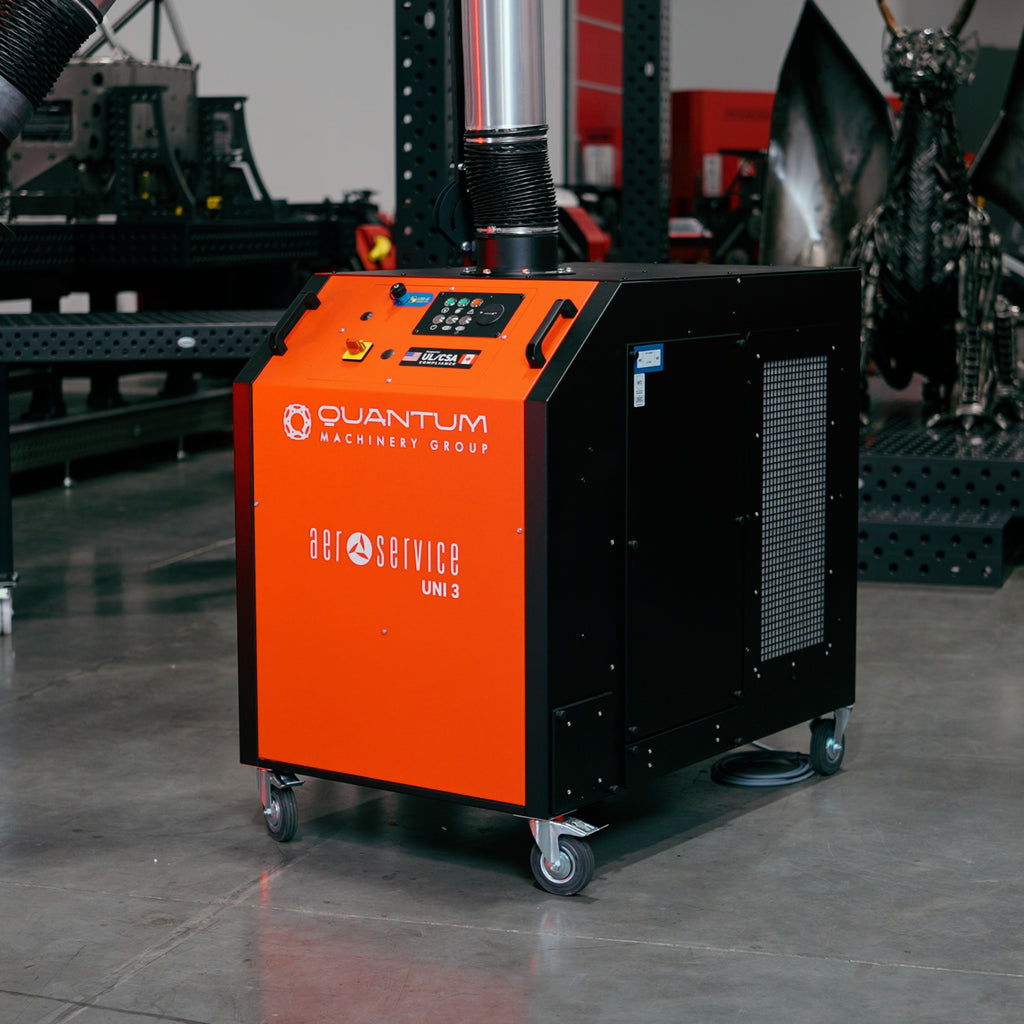 UNI 3.2.1 W3: Self-Cleaning Mobile Filter Unit for Welding Fumes with 10' Aluminum Extraction Arm