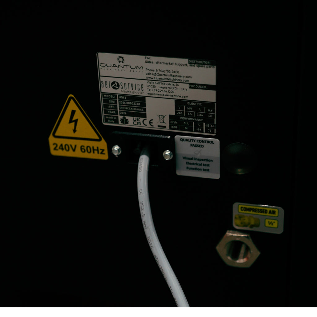 UNI 3.2.1 W3: Self-Cleaning Mobile Filter Unit for Welding Fumes with 10' Aluminum Extraction Arm