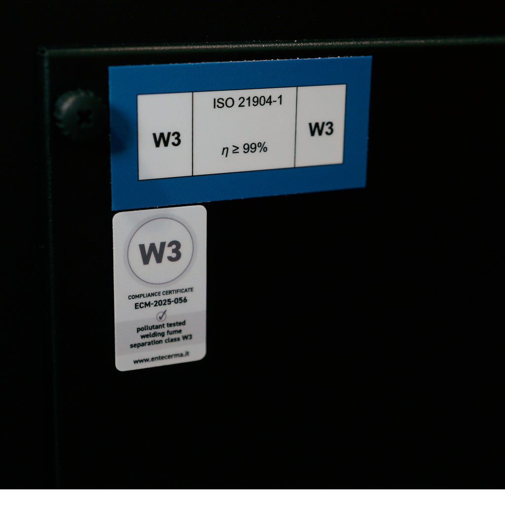 UNI 3.2.1 W3: Self-Cleaning Mobile Filter Unit for Welding Fumes with 10' Aluminum Extraction Arm