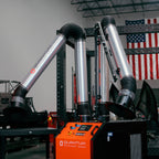 UNI 3.2.2 W3: Dual-Arm Self-Cleaning Mobile Filter Unit for Welding Fumes with 10' Flex Arms
