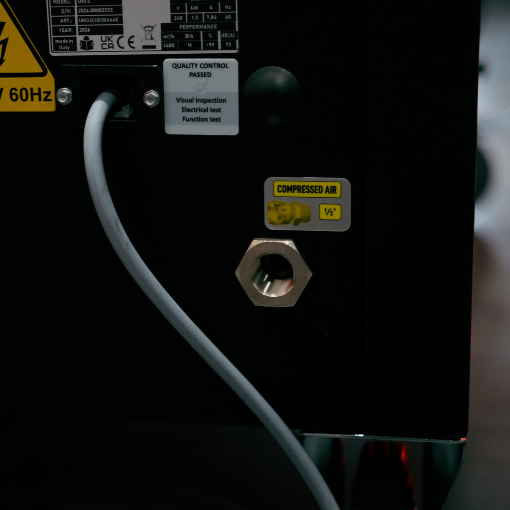 UNI 3.2.2 W3: Dual-Arm Self-Cleaning Mobile Filter Unit for Welding Fumes with 13' Aluminum Extraction Arms