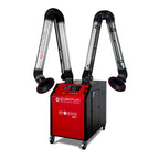 UNI 3.2.2 W3: Dual-Arm Self-Cleaning Mobile Filter Unit for Welding Fumes with 13' Aluminum Extraction Arms