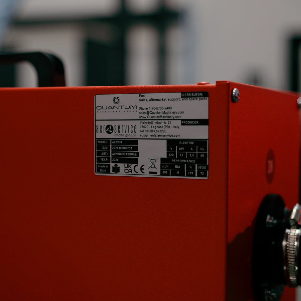 AER 110: Portable Filter Unit for Welding Fumes with Flex Arm - Welding Fume Extraction Systems - Quantum Machinery Group - In Stock and Sold in the USA