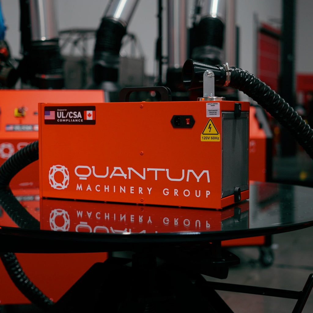 AER 110: Portable Filter Unit for Welding Fumes with Flex Arm - Welding Fume Extraction Systems - Quantum Machinery Group - In Stock and Sold in the USA