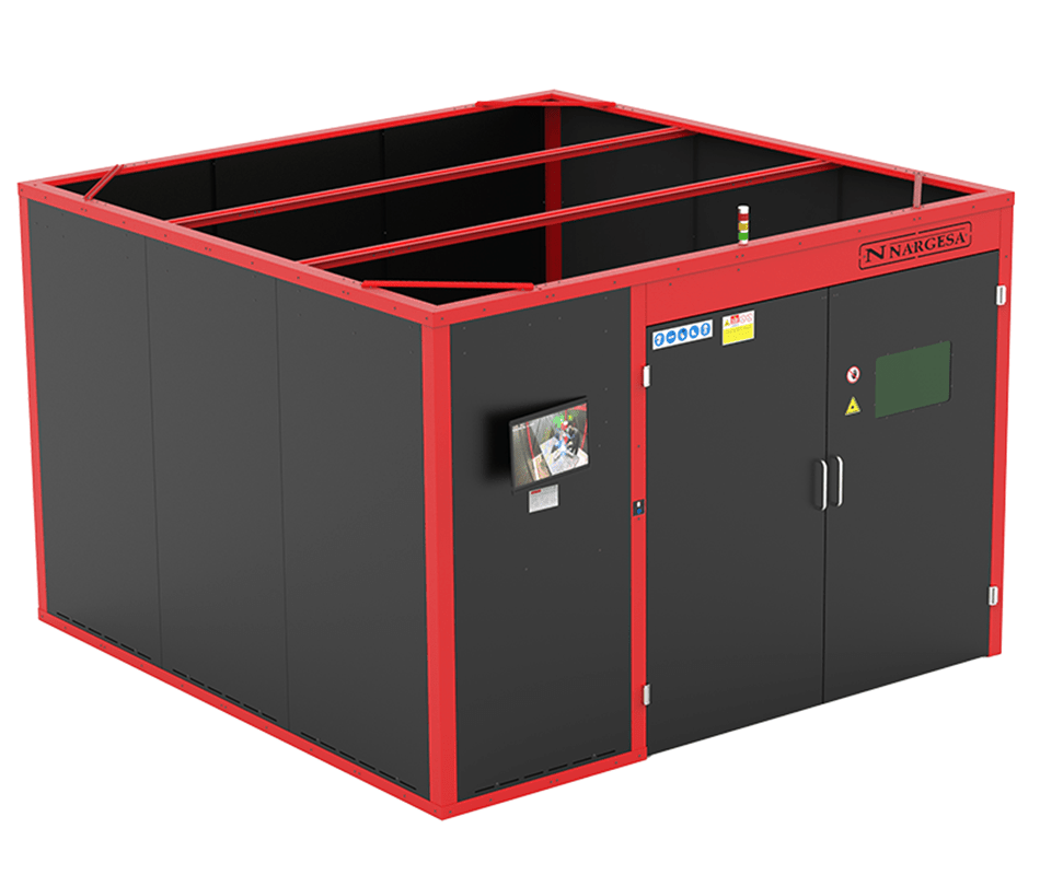 CSL33: 145” x 145” x 98” Laser Welding Safety Booth - Laser Welding Safety Booths - Quantum Machinery Group - In Stock and Sold in the USA Main image
