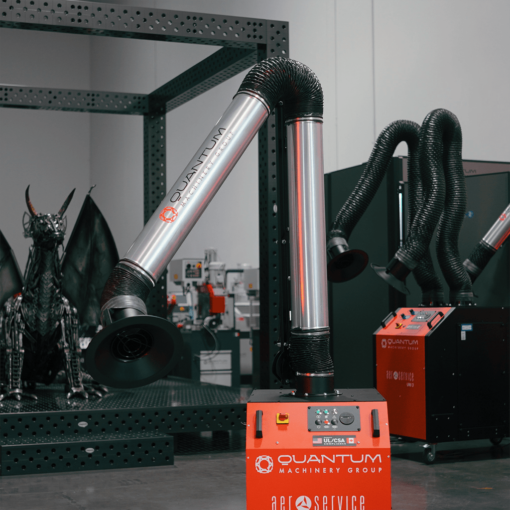 MONO PLUS W3: Mobile Filter Unit for Welding Fumes with 10' Aluminum Extraction Arm - Welding Fume Extraction Systems - Quantum Machinery Group - In Stock and Sold in the USA