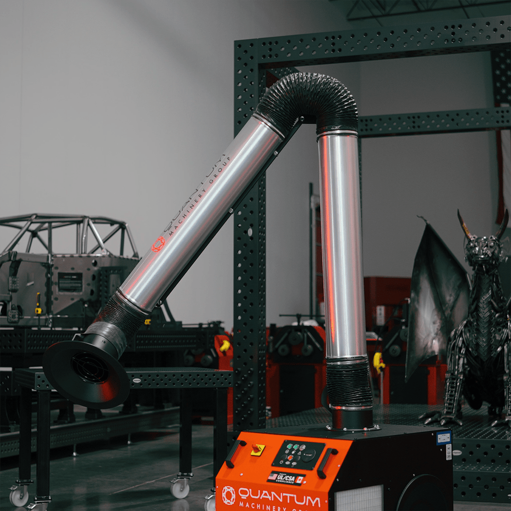 MONO PLUS W3: Mobile Filter Unit for Welding Fumes with 10' Aluminum Extraction Arm - Welding Fume Extraction Systems - Quantum Machinery Group - In Stock and Sold in the USA