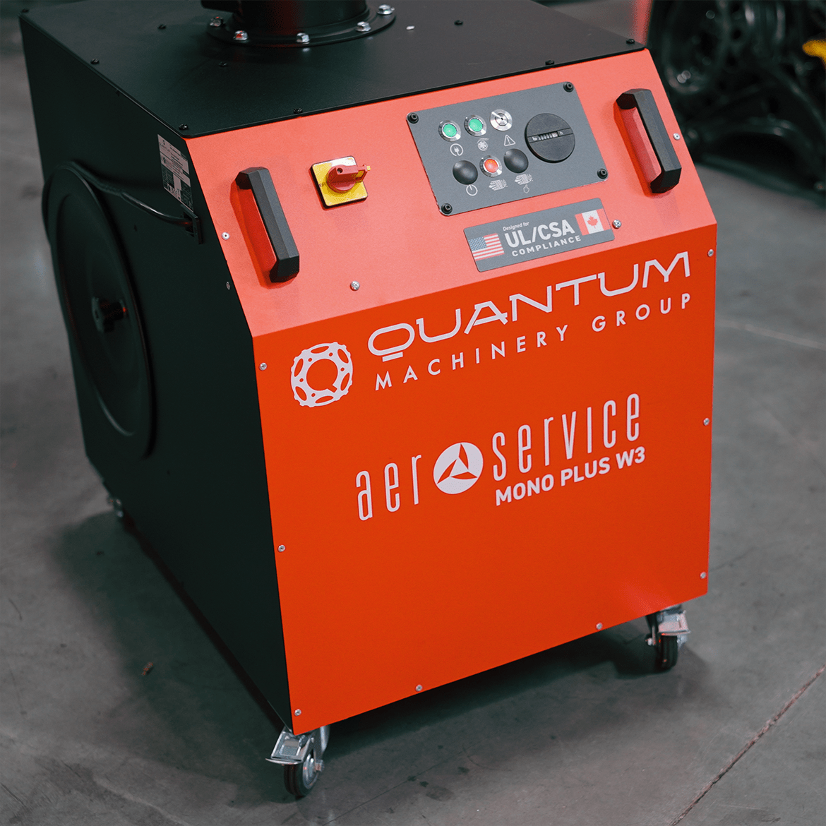 MONO PLUS W3: Mobile Filter Unit for Welding Fumes with 10' Aluminum Extraction Arm - Welding Fume Extraction Systems - Quantum Machinery Group - In Stock and Sold in the USA