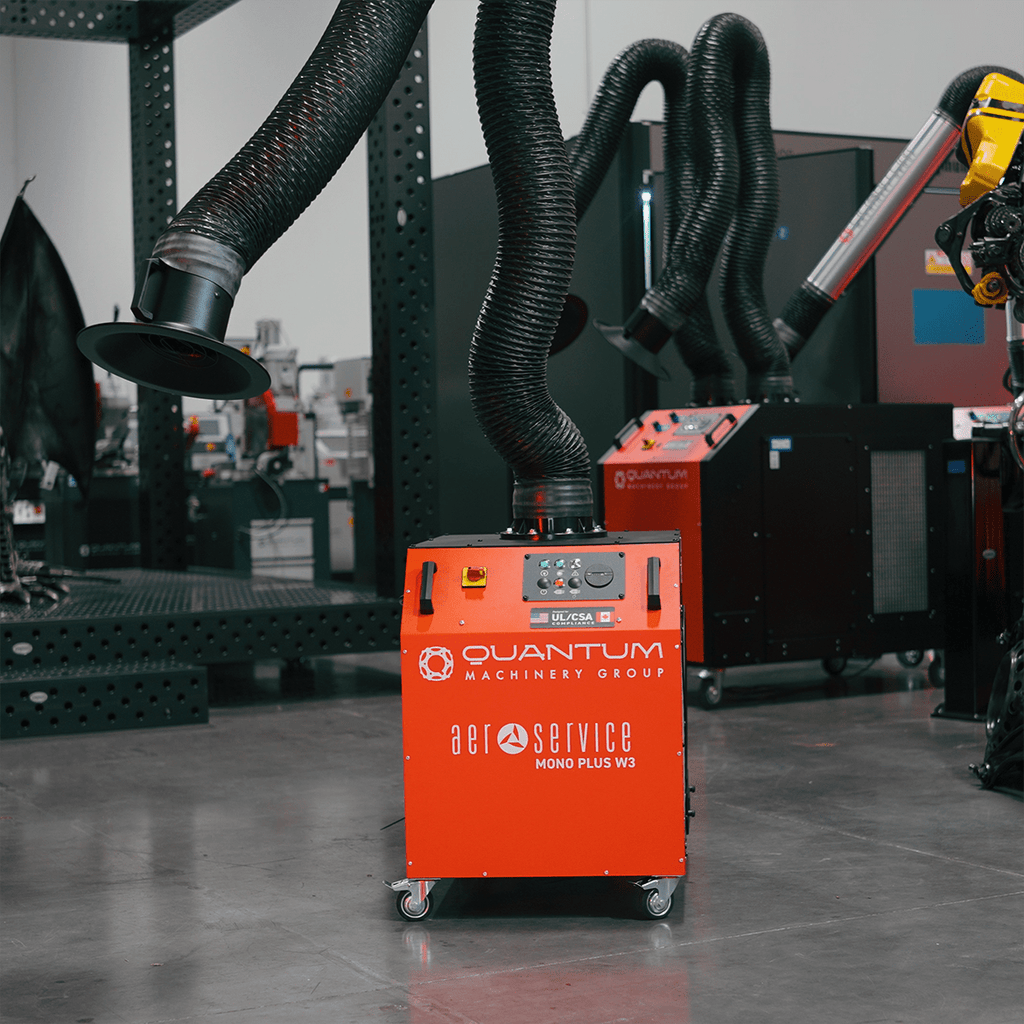 MONO PLUS W3: Mobile Filter Unit for Welding Fumes with 10' Flex Arm - Welding Fume Extraction Systems - Quantum Machinery Group - In Stock and Sold in the USA