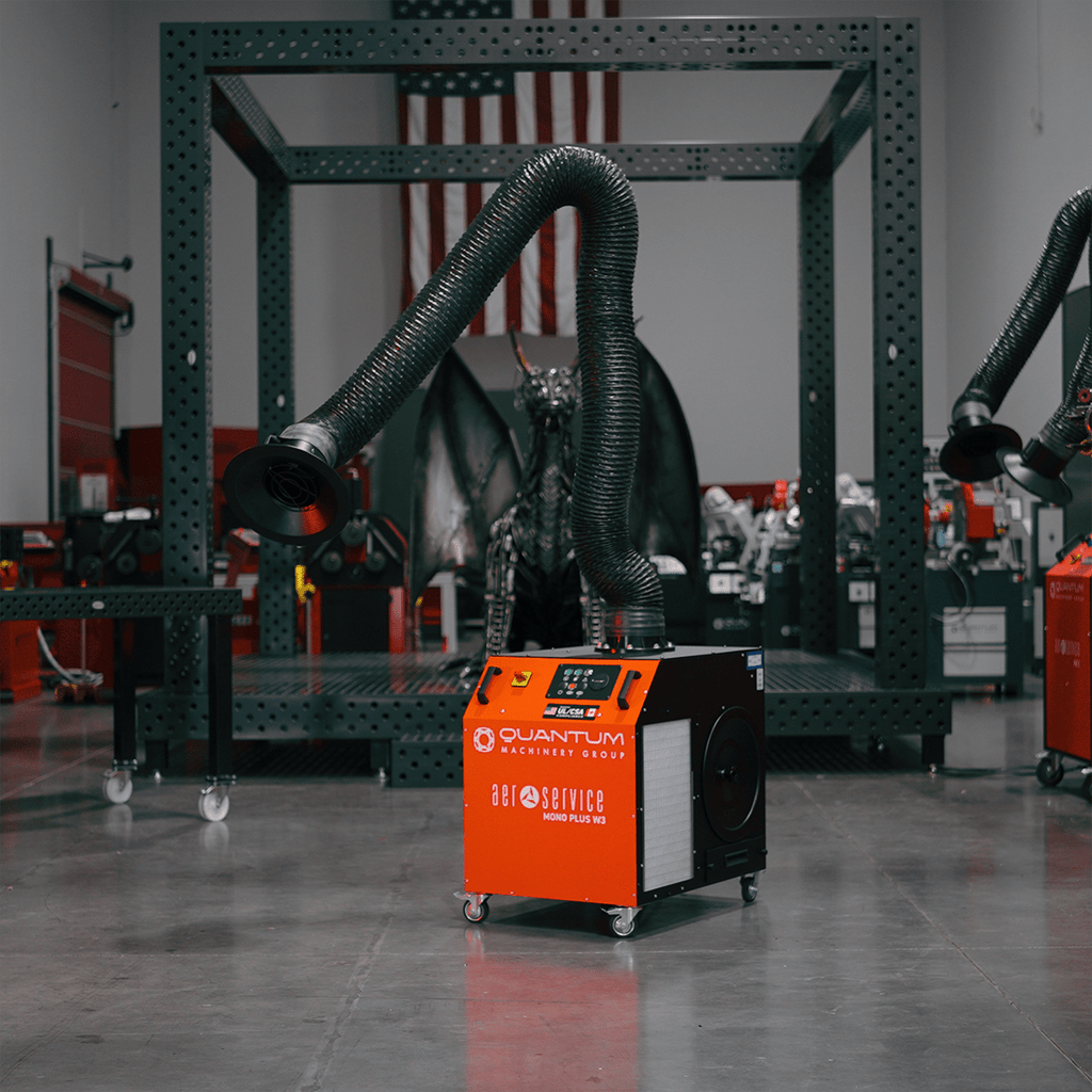 MONO PLUS W3: Mobile Filter Unit for Welding Fumes with 10' Flex Arm - Welding Fume Extraction Systems - Quantum Machinery Group - In Stock and Sold in the USA