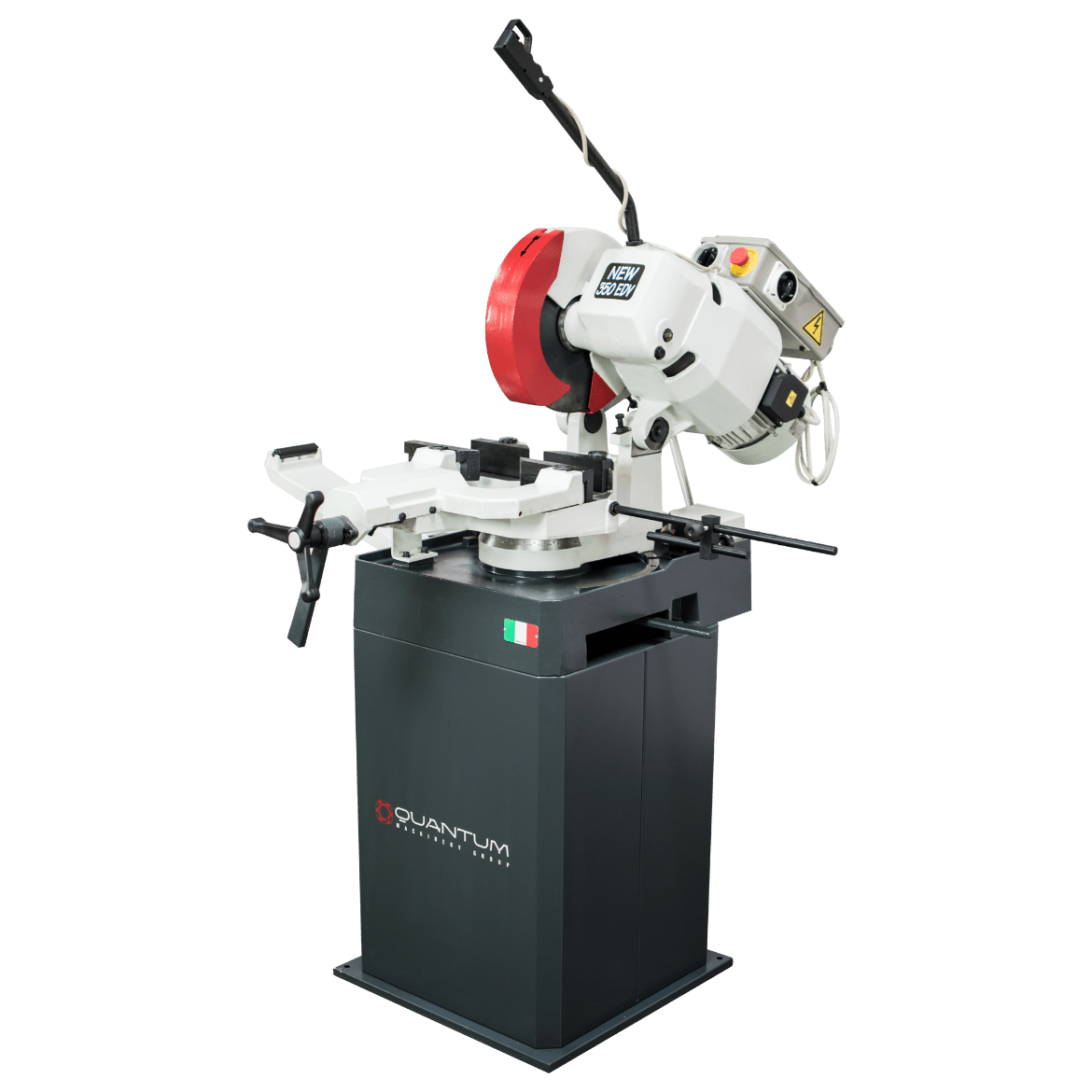 NEW 350 EDV: 14" Manual, Pivot - Style Cold Saw (4 - 1/4" Round Tube Capacity) - Cold Saws - Quantum Machinery Group - In Stock and Sold in the USA