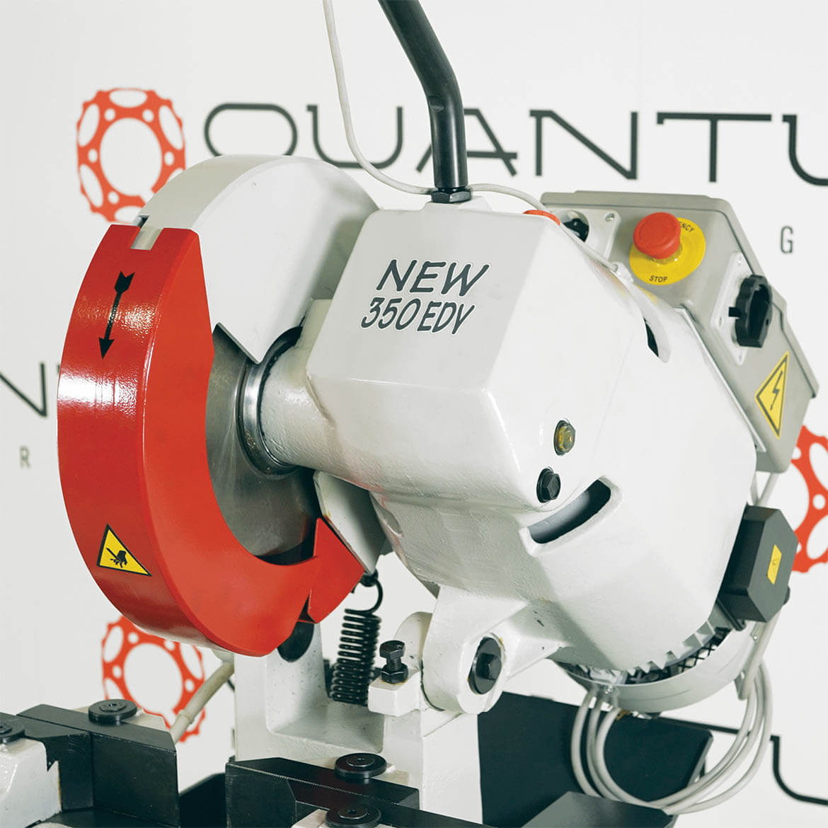 NEW 350 EDV: 14" Manual, Pivot - Style Cold Saw (4 - 1/4" Round Tube Capacity) - Cold Saws - Quantum Machinery Group - In Stock and Sold in the USA