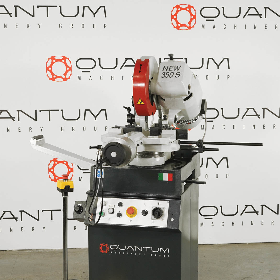 NEW 350 S: 14" Semi - Auto, Pivot - Style Cold Saw (4 - 1/4" Round Tube Capacity) - Cold Saws - Quantum Machinery Group - In Stock and Sold in the USA