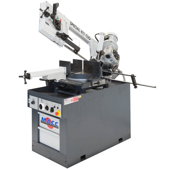 S 411 CSO: Manual Band Saw with Automatic Head Descent and Variable Speed Inverter (11 - 3/4" Round Tube Capacity) - Band Saws - Quantum Machinery Group - In Stock and Sold in the USA