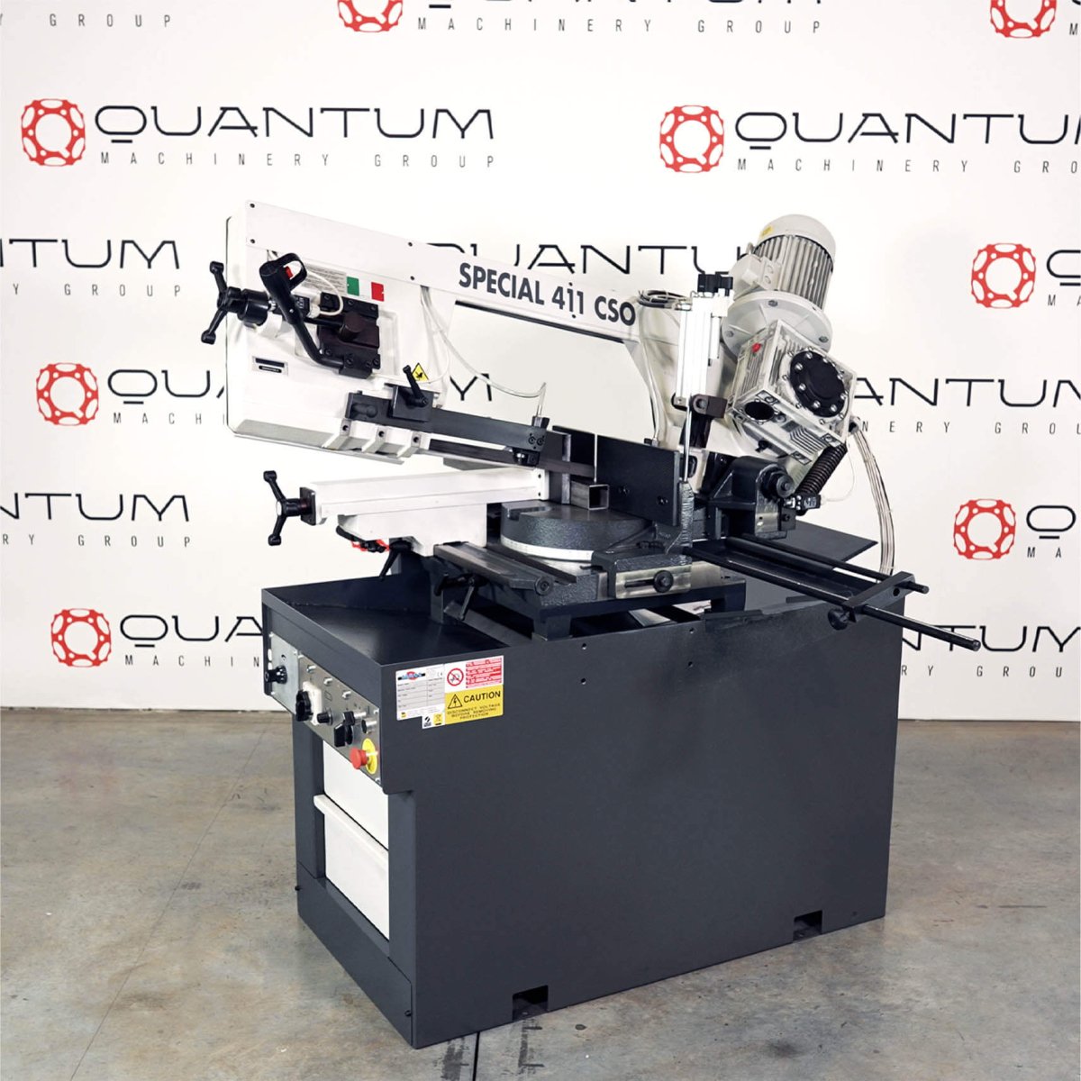 S 411 CSO: Manual Band Saw with Automatic Head Descent and Variable Speed Inverter (11 - 3/4" Round Tube Capacity) - Band Saws - Quantum Machinery Group - In Stock and Sold in the USA