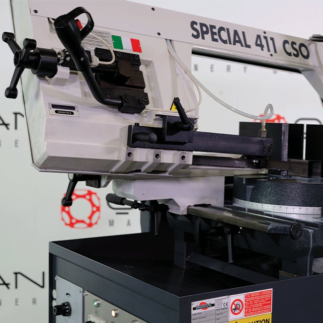 S 411 CSO: Manual Band Saw with Automatic Head Descent and Variable Speed Inverter (11 - 3/4" Round Tube Capacity) - Band Saws - Quantum Machinery Group - In Stock and Sold in the USA