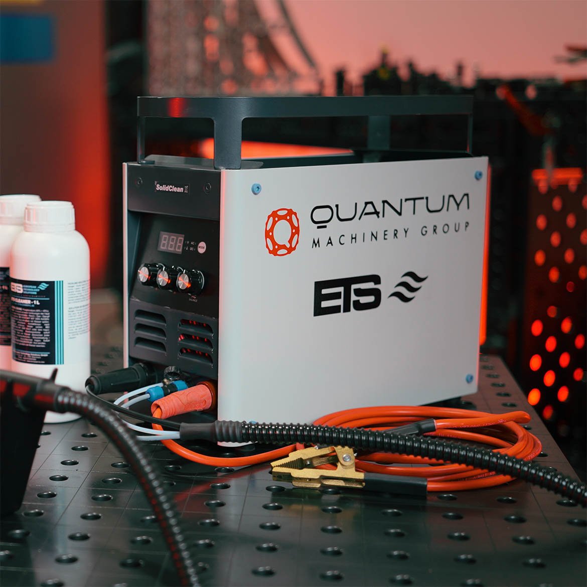 SolidClean X150 Production 100 Amp Weld Cleaning Machine with Integrated Fluid Feed - Weld Cleaning Machines - Quantum Machinery Group - In Stock and Sold in the USA