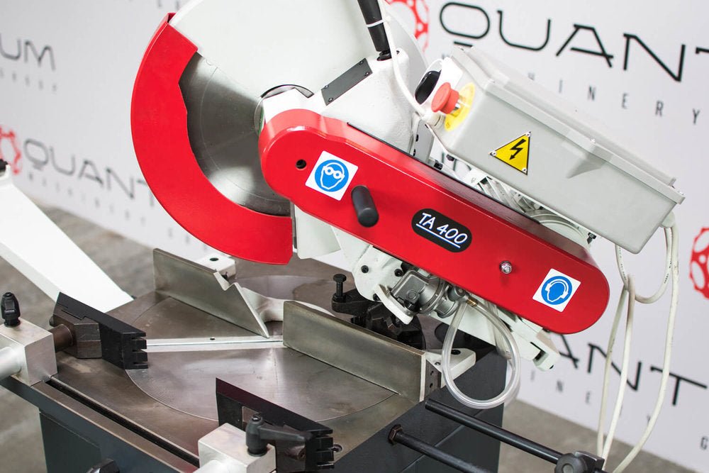 TA 400: 15.75" Manual Non - Ferrous, Aluminum Cutting Saw (5 - 1/2" Round Tube Capacity) - Non - Ferrous Cutting Saws - Quantum Machinery Group - In Stock and Sold in the USA