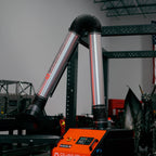 UNI 2H: Professional Mobile Welding Fume Extraction System with 10' Aluminum Extraction Arm - Welding Fume Extraction Systems - Quantum Machinery Group - In Stock and Sold in the USA