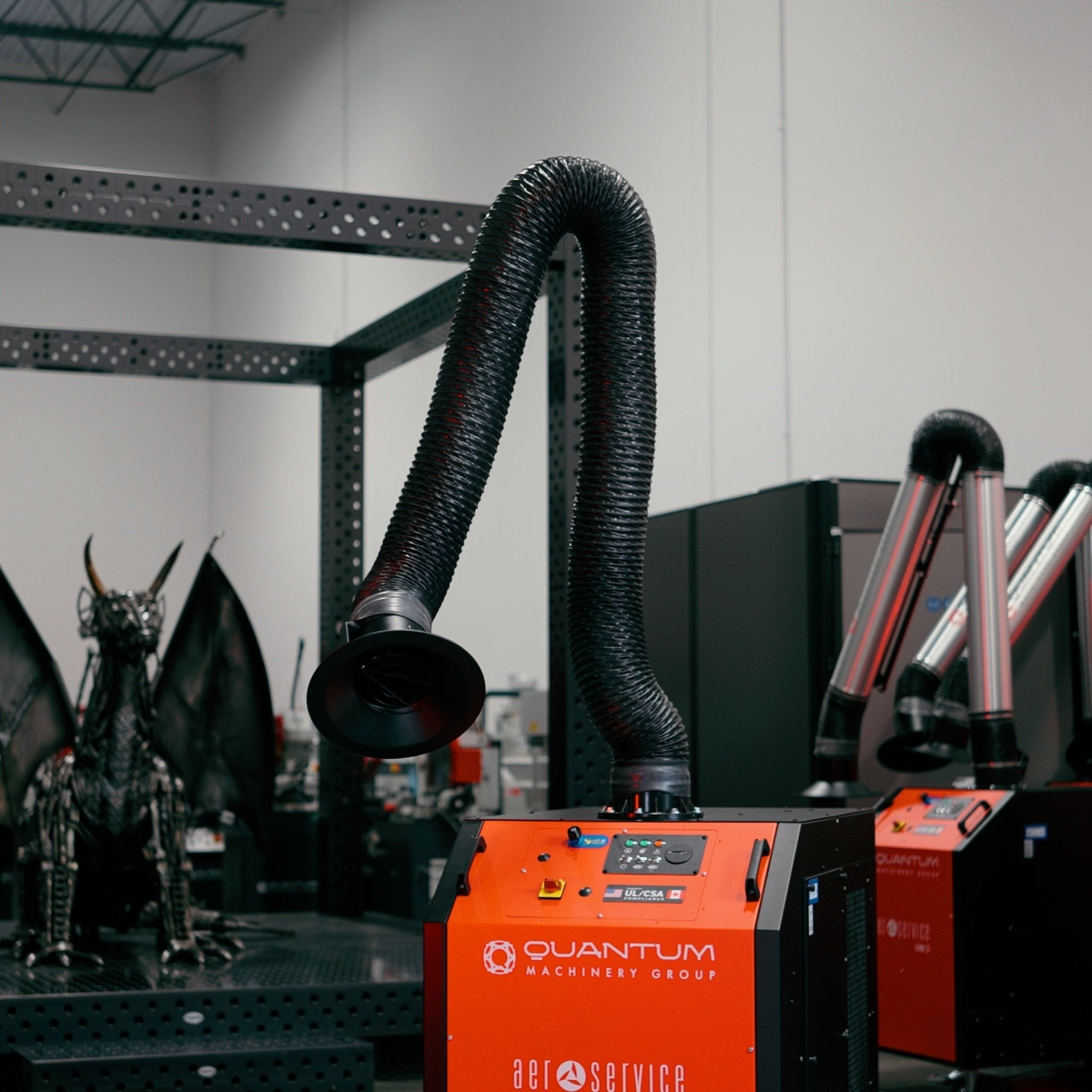 UNI 3.2.1 W3: Self - Cleaning Mobile Filter Unit for Welding Fumes with 10' Flex Arm - Welding Fume Extraction Systems - Quantum Machinery Group - In Stock and Sold in the USA